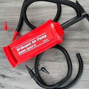 Intex Double Quick II Hi-Output Hand Air Pump 14" Manual Inflator w/ Nozzles